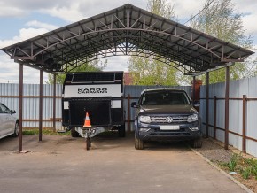 Двускатные навесы из профнастила – наши работы, фото 3