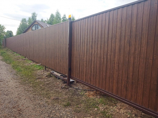 Забор из профнастила 40