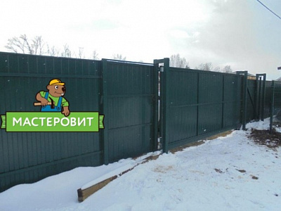 Забор из профнастила 4